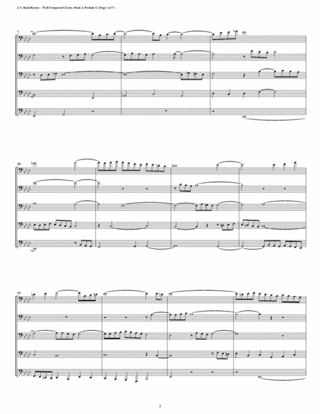 Prelude 11 From Well Tempered Clavier Book 2 Euphonium Tuba Quintet Page 2