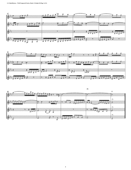 Prelude 18 From Well Tempered Clavier Book 1 Clarinet Quartet Page 2