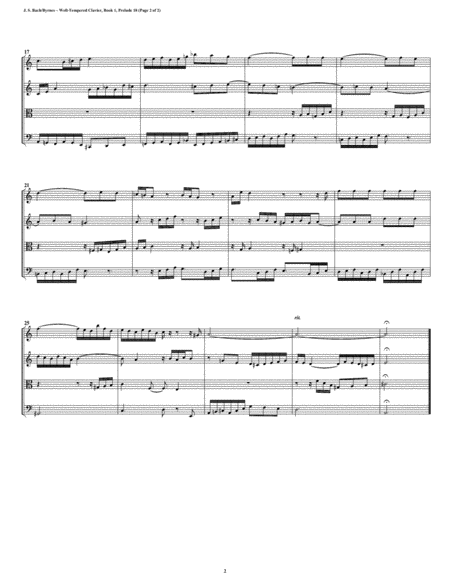 Prelude 18 From Well Tempered Clavier Book 1 String Quartet Page 2