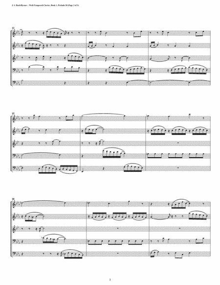 Prelude 20 From Well Tempered Clavier Book 1 Double Reed Quintet Page 2