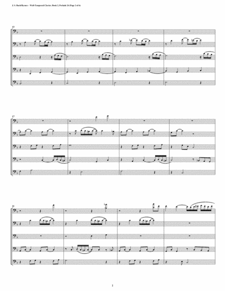 Prelude 24 From Well Tempered Clavier Book 2 Bassoon Quintet Page 2