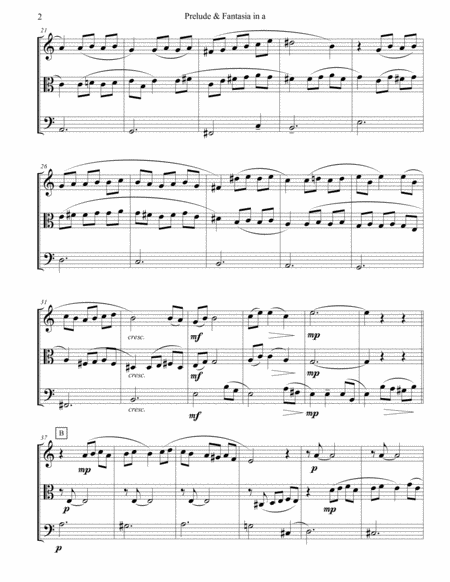 Prelude Fantasia In A For String Trio Page 2