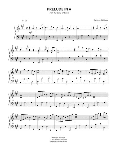 Prelude In A Major Piano Solo Page 2