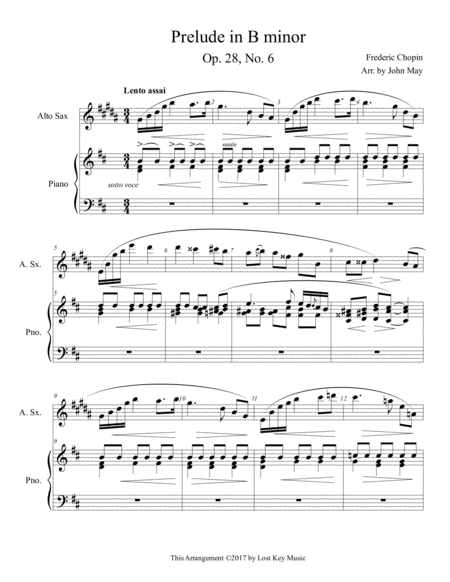 Prelude In B Minor Alto Saxophone With Piano Accompaniment Page 2