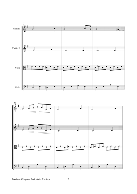 Prelude In E Minor Op 28 N 4 String Quartet Page 2