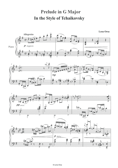 Prelude In G Major In The Style Of Tchaikovsky Page 2