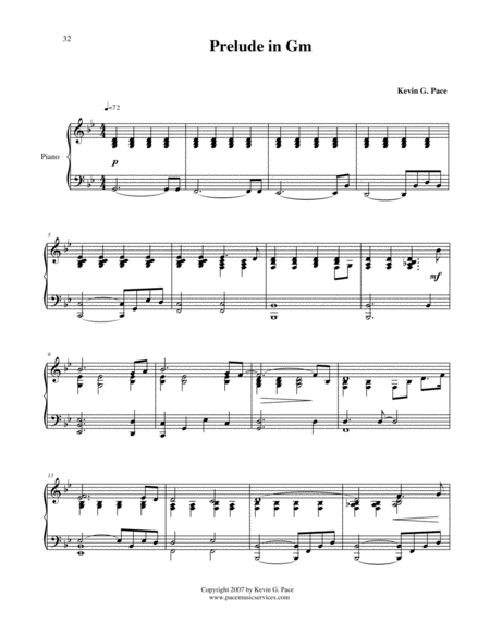 Prelude In G Minor Original Piano Solo Page 2