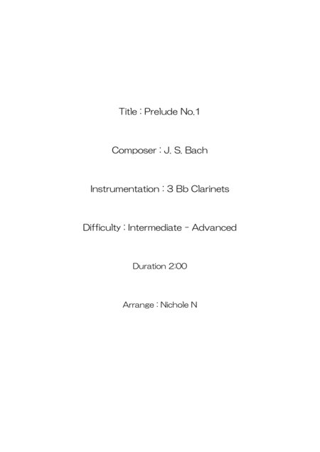 Prelude No 1 For 3 Bb Clarinets Page 2