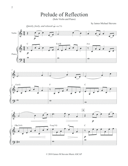 Prelude Of Reflection Violin Piano Page 2