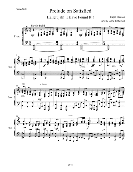 Prelude On Satisfied Piano Solo Page 2