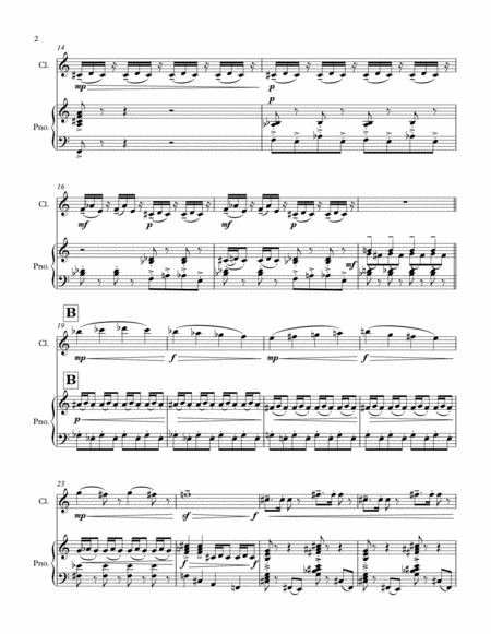 Prelude Psycho Halloween Clarinet Piano Page 2