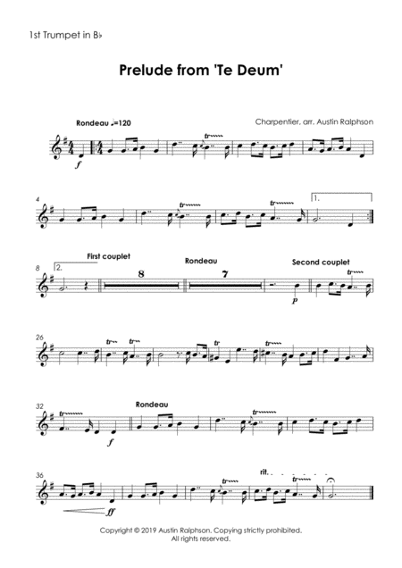 Prelude Rondeau From Te Deum Brass Quintet Page 2