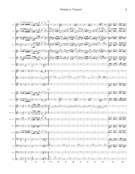 Prelude To Carmen March Of The Toreadors Transcribed For Concert Band Page 2