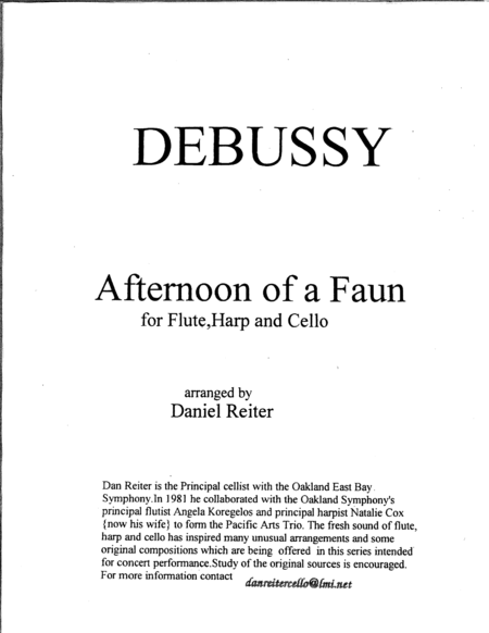 Prelude To The Afternoon Of A Faun For Flute Harp And Cello Trio Concert Repertoire Relaxation Music Page 2