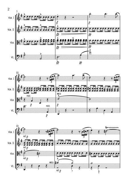 Prelude To The Holberg Suite String Quartet Page 2