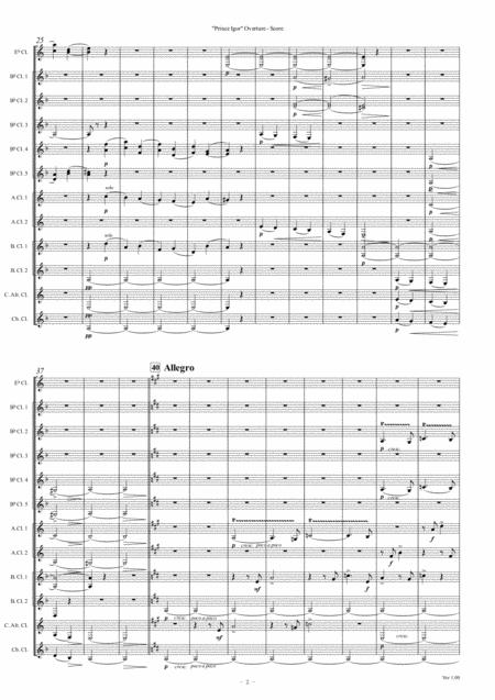 Prince Igor Overture A Borodin For Clarinet Choir Page 2