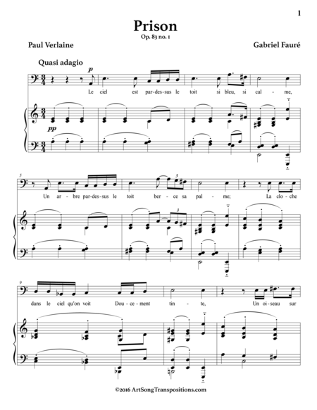 Prison Op 83 No 1 A Minor Bass Clef Page 2