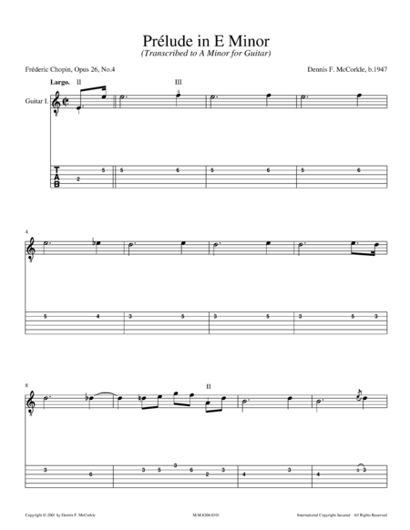 Prlude In E Minor Op 28 No 4 For Two Guitars Page 2