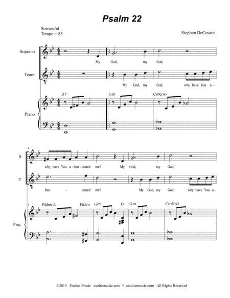 Psalm 22 My God My God Duet For Soprano And Tenor Solo Page 2