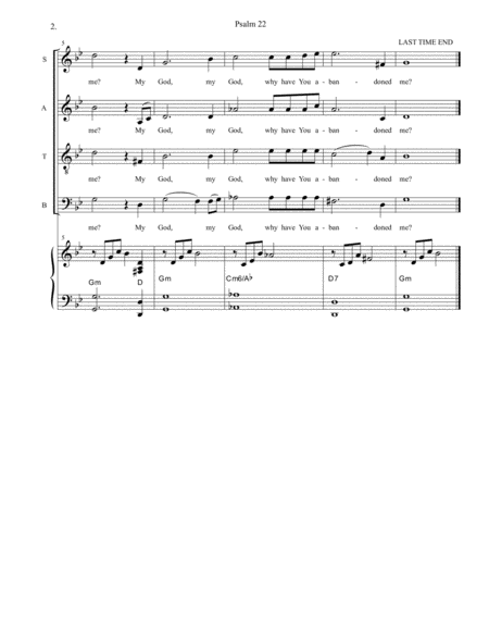 Psalm 22 My God My God For Satb Page 2