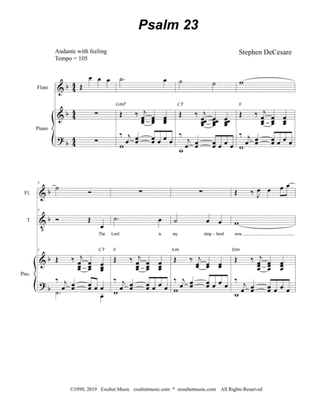 Psalm 23 Duet For Tenor And Bass Solo Page 2