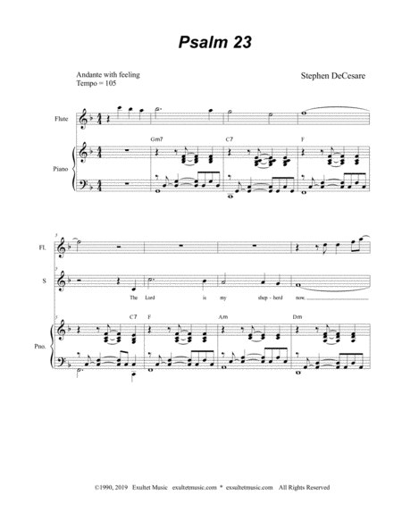 Psalm 23 For 2 Part Choir Soprano Tenor Page 2