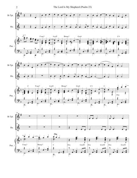 Psalm 23 Theme From The Vicar Of Dibley Duet For Bb Trumpet French Horn Page 2