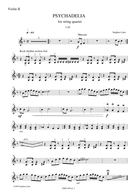 Psychadelia For String Quartet Parts Page 2