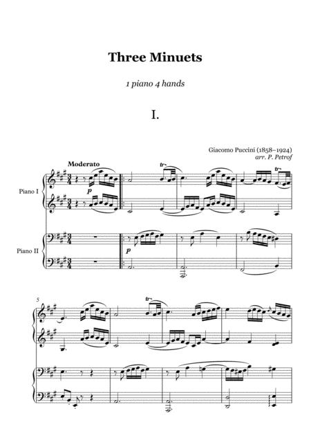 Puccini 3 Minuetti 1 Piano 4 Hands Page 2