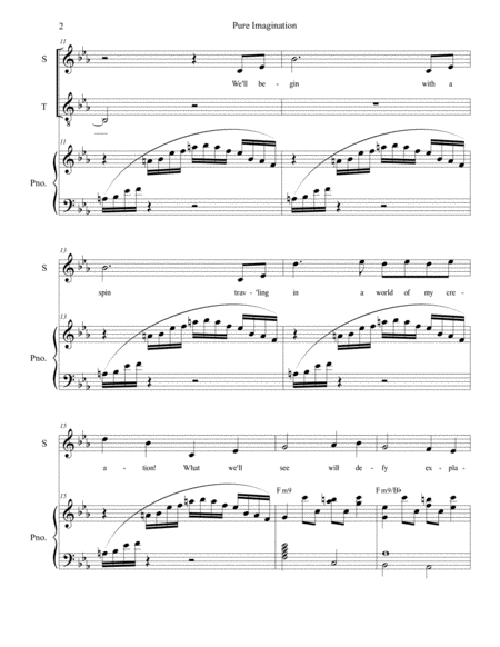 Pure Imagination For 2 Part Choir Sop Ten Page 2