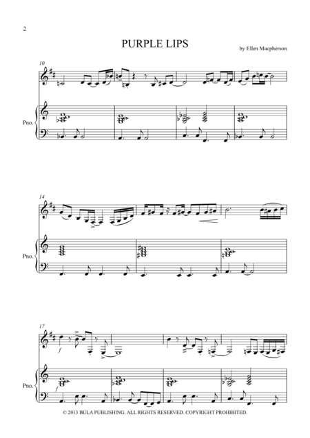 Purple Lips Clarinet Solo With Piano Accompaniment Page 2