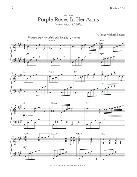 Purple Roses In Her Arms Romantic Piano Page 2