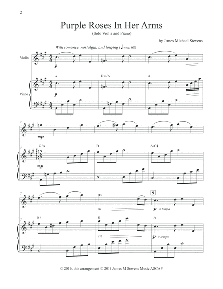 Purple Roses In Her Arms Violin Piano Page 2