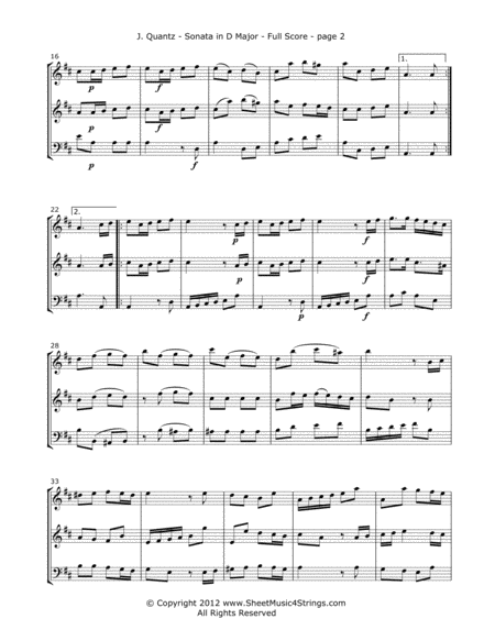 Quantz J Sonata In D Mvt 1 For Two Violins And Cello Page 2