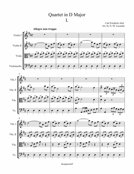 Quartet In D Major Movement 1 Page 2