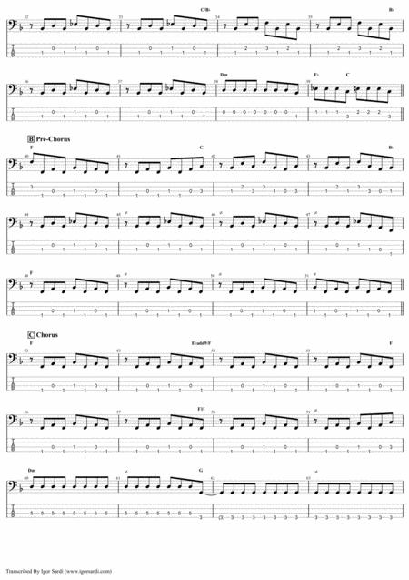 Queen Breakthru Accurate Bass Transcription Whit Tab Page 2