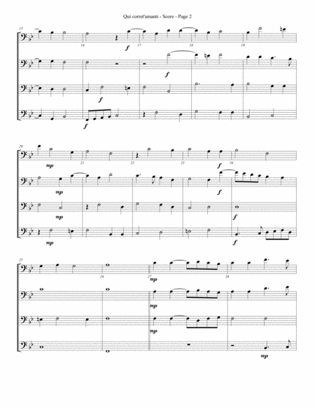 Qui Corret Amanti For Trombone Or Low Brass Quartet Page 2