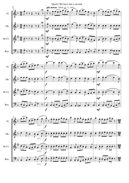 Quick We Have But A Second For Woodwind Quartet Page 2