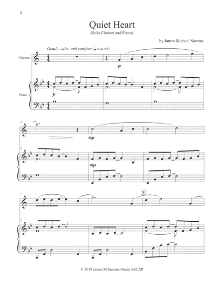 Quiet Heart Clarinet Piano Page 2