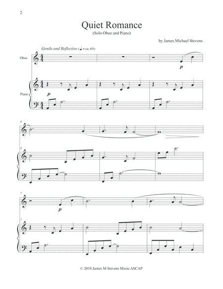 Quiet Romance Oboe Piano Page 2