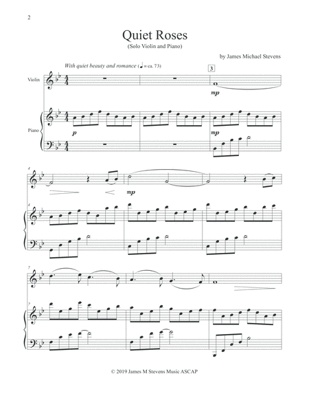 Quiet Roses Romantic Violin Piano Page 2