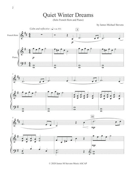 Quiet Winter Dreams French Horn Piano Page 2