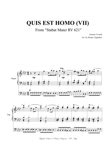 Quis Est Homo Vii From Stabat Mater Rv 621 For Alto And Organ 3 Staff Page 2