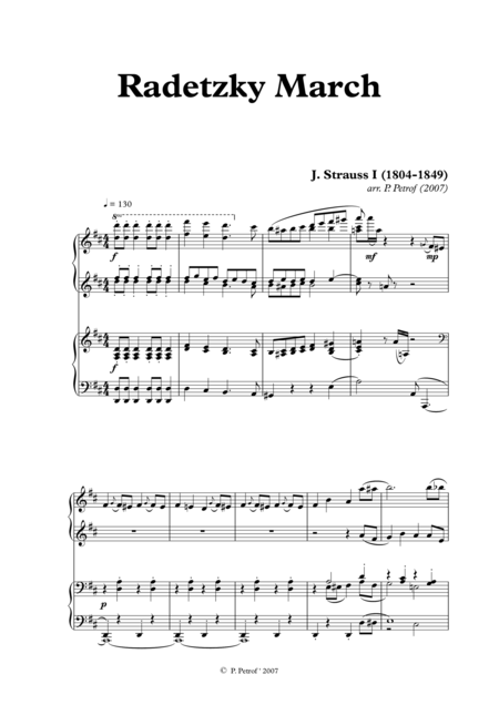 Radetzky March For Piano 4 Hands Page 2