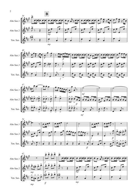 Radetzky March For Saxophone Trio Page 2