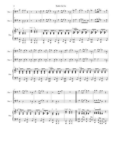 Radio Ga Ga Trombone Duet Page 2