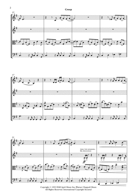 Radiohead Creep String Quartet Page 2