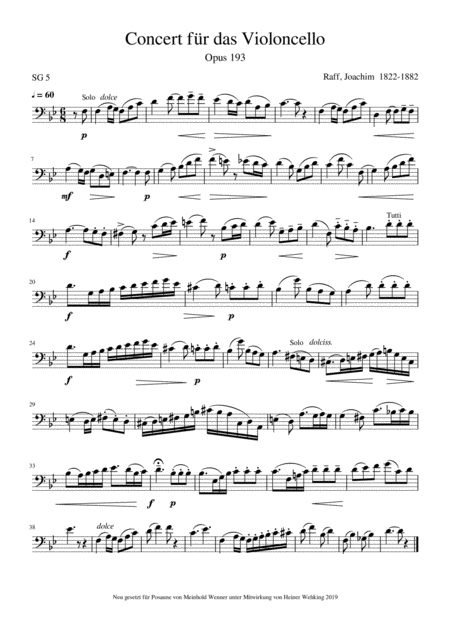 Raff Joachim Concert Fr Das Violoncello Op 193 Raff Joachim Romanze 1 2 Pieces For Trombone Posaune Page 2