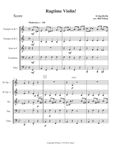 Ragtime Violin Page 2