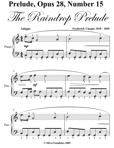 Raindrop Prelude Easiest Piano Sheet Music Page 2